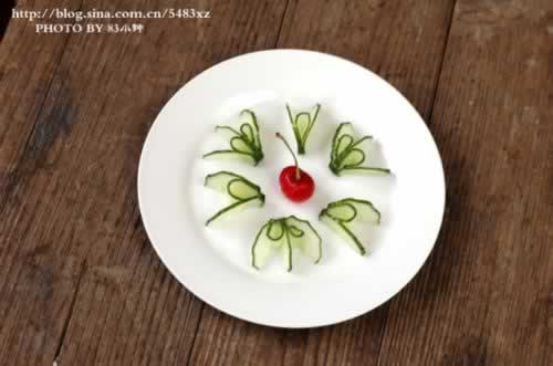 漂亮的黄瓜围片怎么切?的做法