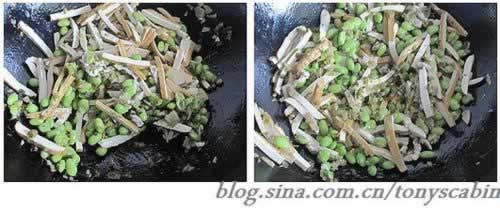 毛豆炒咸菜的做法