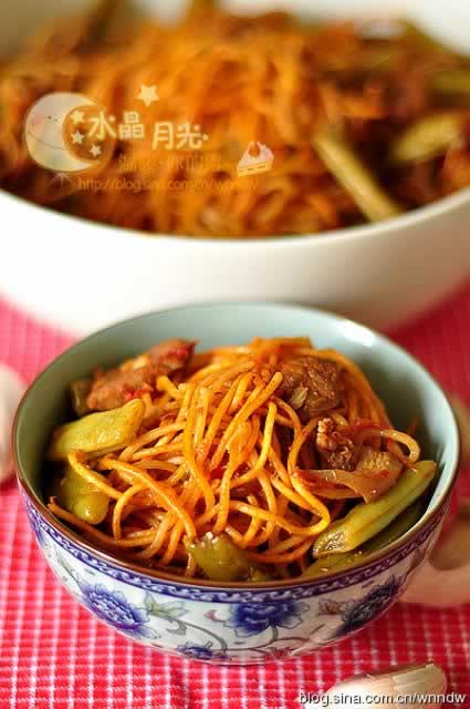 私房扁豆焖面的做法