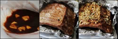 蒜香酱汁烤排骨的做法