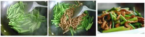蒜苔炒肉丝的做法