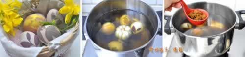 艾叶大蒜煮鸡蛋的做法