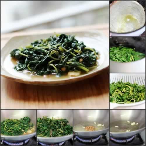 普宁豆酱炒麻叶的做法