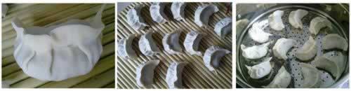 韭菜鲜肉蒸饺的做法