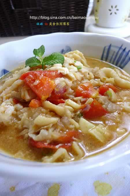 番茄鱼汤泡饭的做法