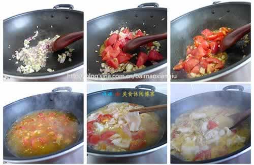 番茄鱼汤泡饭的做法