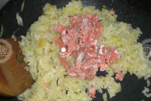 三文鱼南瓜炒饭的做法