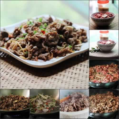 炒烤肉的做法