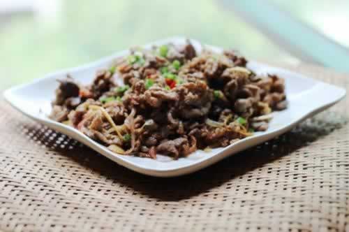 炒烤肉的做法