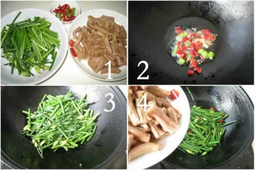 韭苔炒鸭肠的做法