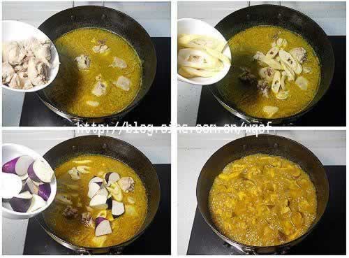 椰汁咖喱鸡拌面的做法