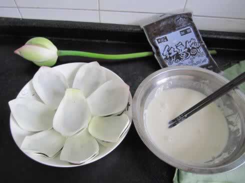 酥炸荷花的做法