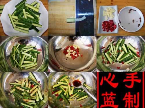 双椒脆黄瓜条的做法
