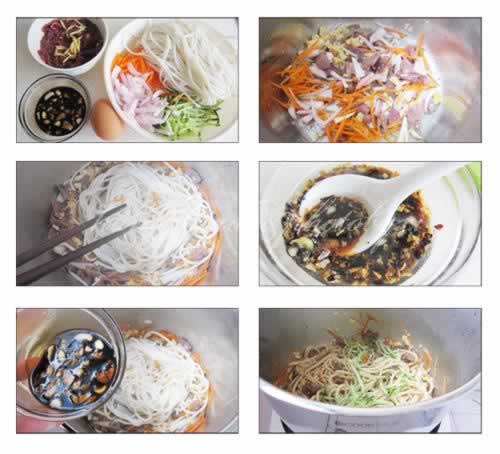 干炒牛肉米粉的做法