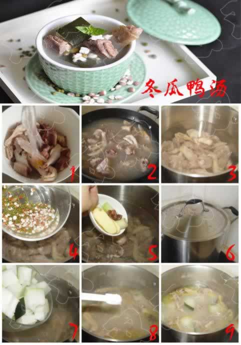 冬瓜绿豆老鸭汤的做法