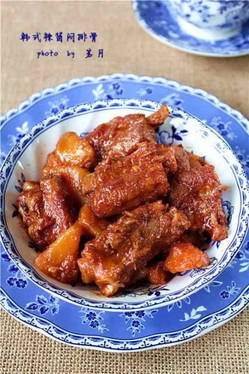 韩式辣酱闷排骨的做法