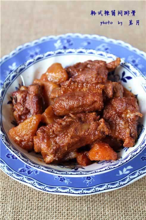 韩式辣酱闷排骨的做法