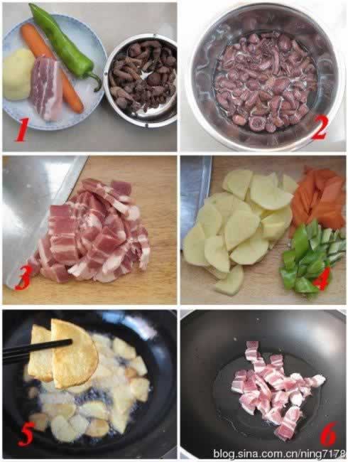红蘑炒土豆片的做法