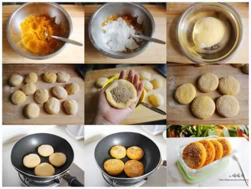 南瓜红糖饼的做法