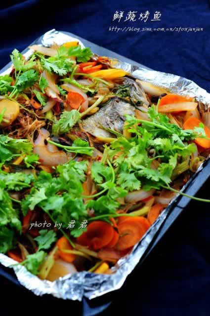 鲜蔬烤鱼的做法