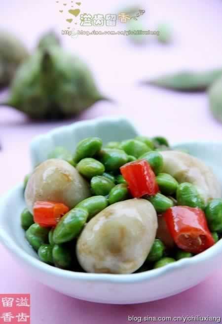 菱角毛豆米的做法