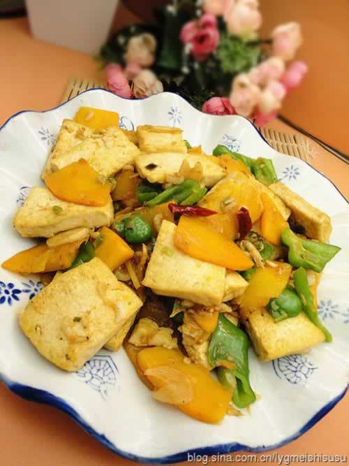 南瓜炒豆腐的做法