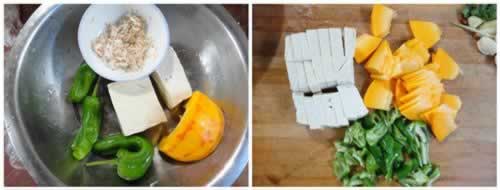 南瓜炒豆腐的做法