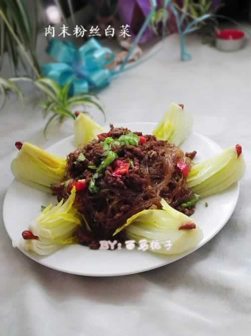 肉末粉丝白菜的做法