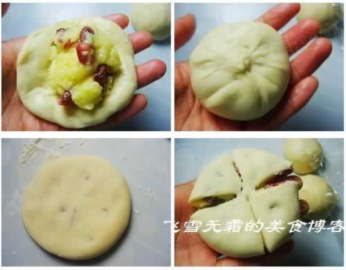 椰蓉花形面包的做法