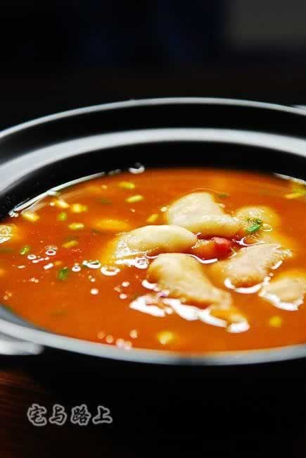 茄汁菱角汤的做法