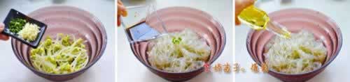 粉条伴豆芽的做法