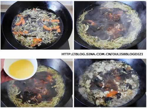 骨汤烩火烧的做法