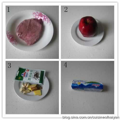 黄油黑胡椒苹果牛肉粒的做法,怎么做,如何做,图解详细步骤的做法图解