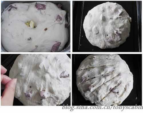 紫薯栗子面包的做法