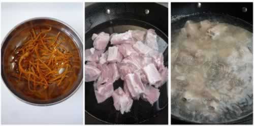 蛹虫草排骨萝卜煲的做法