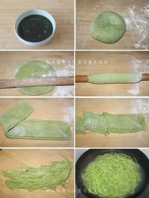 番茄鸡蛋翡翠手擀面的做法