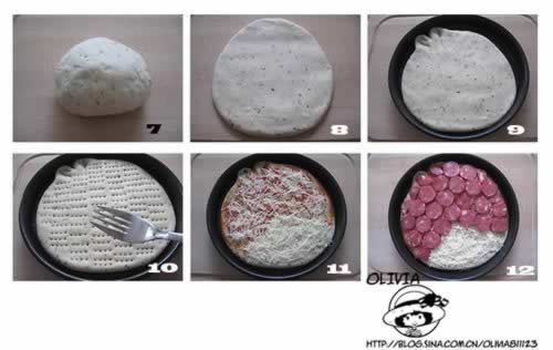 愤怒小鸟香肠芝士批萨的做法