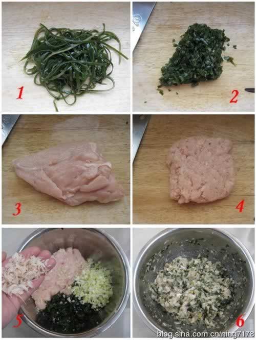 鸡肉海带馄饨的做法