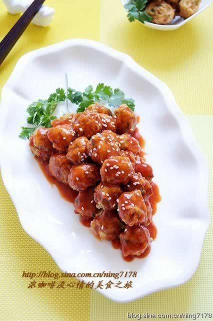 茄汁萝卜丸子的做法