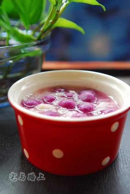 酒酿紫薯小丸子的做法