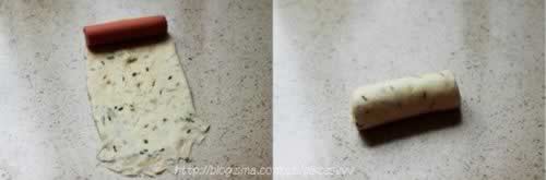 葱香香肠卷的做法