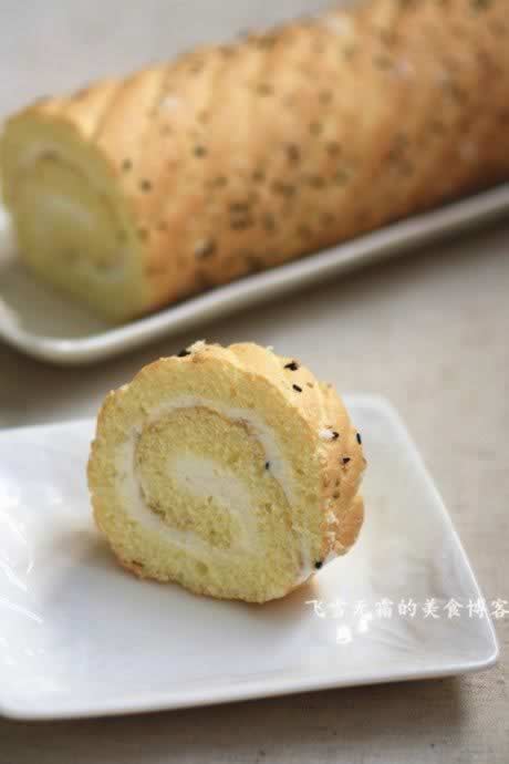 芝麻椰蓉蛋糕卷的做法