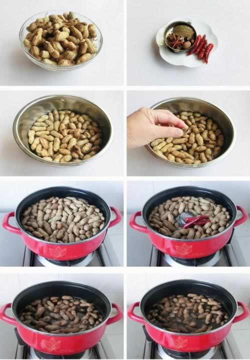 五香黑花生的做法