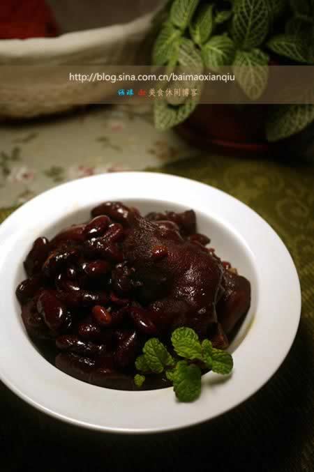红芸豆烧猪手的做法