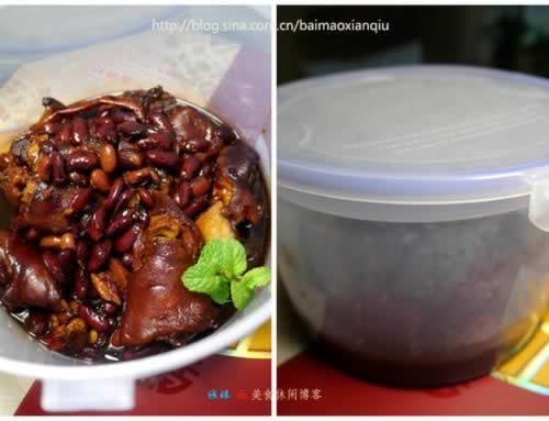 红芸豆烧猪手的做法