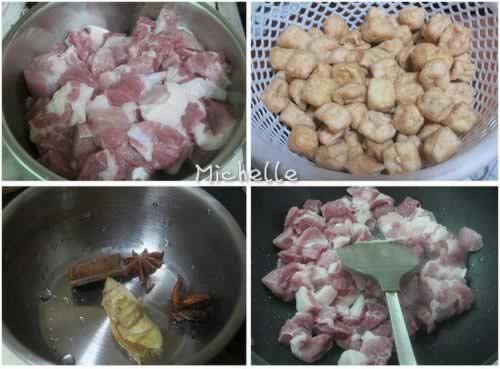 豆泡红烧肉的做法