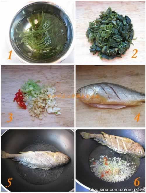 雪菜烧黄鱼的做法