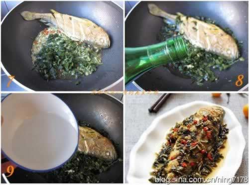 雪菜烧黄鱼的做法