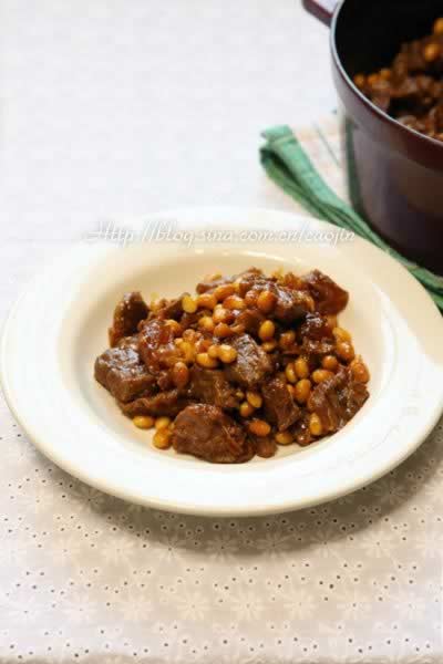 黄豆烧牛腱的做法