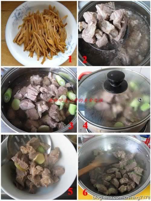 黄花菜焖牛腩的做法